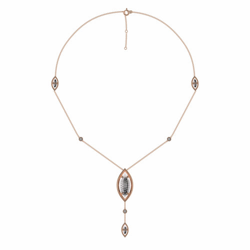 1 1/4 CT. Lab Created Round Diamond Studded Designer Y Necklace