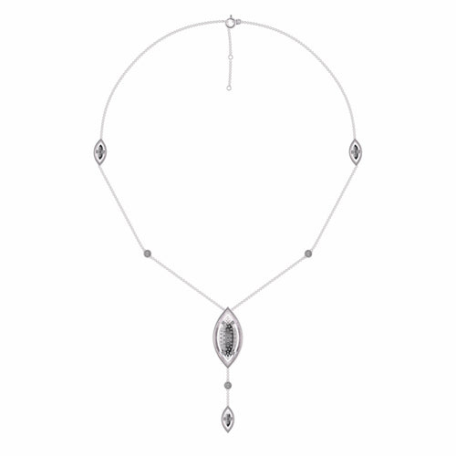 1 1/4 CT. Lab Created Round Diamond Studded Designer Y Necklace