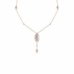 1 1/4 CT. Lab Created Round Diamond Studded Designer Y Necklace