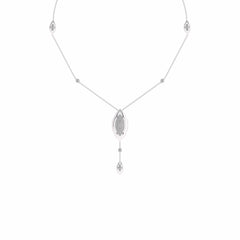 1 1/4 CT. Lab Created Round Diamond Studded Designer Y Necklace