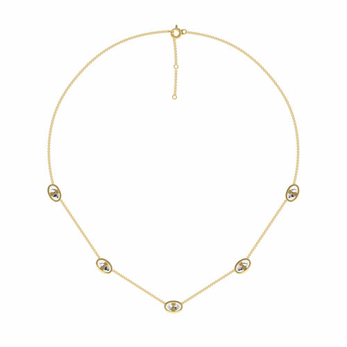 1/2 CT. Lab Created Round Diamond Studded Round Motifs Designer Necklace