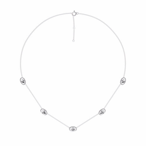 1/2 CT. Lab Created Round Diamond Studded Round Motifs Designer Necklace