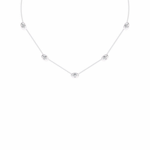 1/2 CT. Lab Created Round Diamond Studded Round Motifs Designer Necklace
