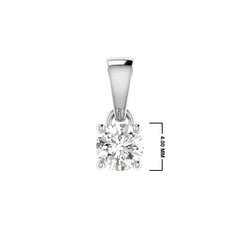 1/4 CT. Classic Solitaire Round Lab-created Diamond Pendant