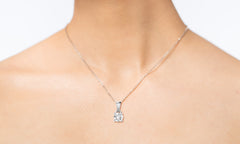 1/4 CT. Classic Solitaire Round Lab-created Diamond Pendant