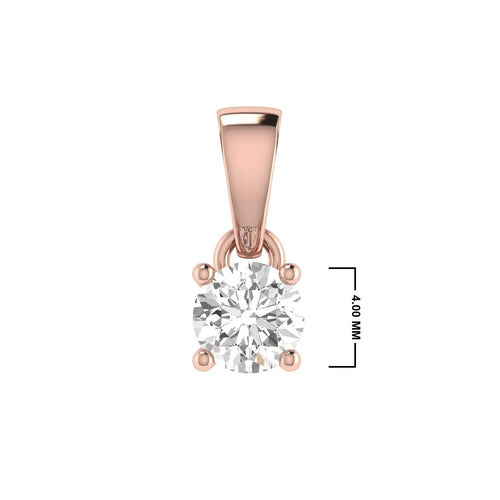 1/4 CT. Classic Solitaire Round Lab-created Diamond Pendant