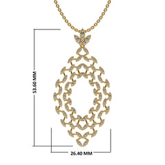 1 CT. Lab Created Diamond Studded Designer Pendant