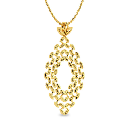 1 CT. Lab Created Diamond Studded Designer Pendant