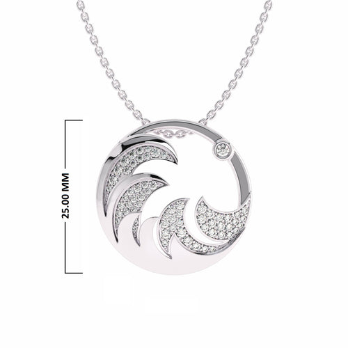 5/8 CT. Lab Created Round Diamond Studded Designer Pendant