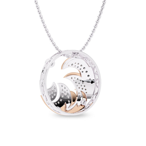 5/8 CT. Lab Created Round Diamond Studded Designer Pendant