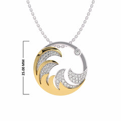 5/8 CT. Natural Round Diamond Studded Designer Pendant