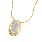 3/4 CT. Lab Created Round Diamond Studded Cluster Oval Pendant