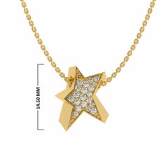 1/4 CT. Lab Created Round Diamond Studded Cluster Shining Star Designer Pendant