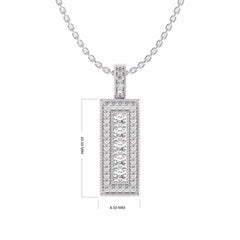 1 CT. Princess Cocktail Lab Created Diamond Vertical Bar Pendant