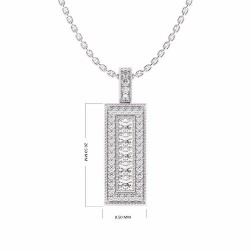 1 CT. Princess Cocktail Lab Created Diamond Vertical Bar Pendant