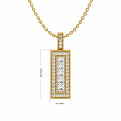 1 CT. Princess Cocktail Lab Created Diamond Vertical Bar Pendant
