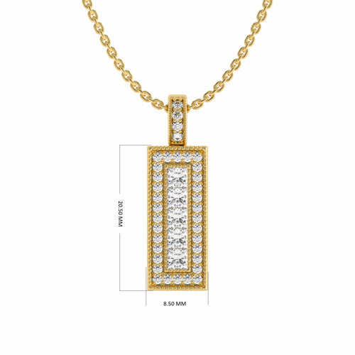 1 CT. Princess Cocktail Lab Created Diamond Vertical Bar Pendant