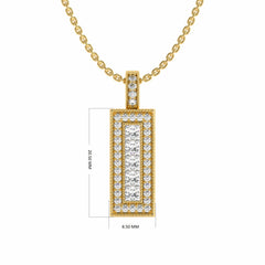 1 CT. Princess Cocktail Lab Created Diamond Vertical Bar Pendant