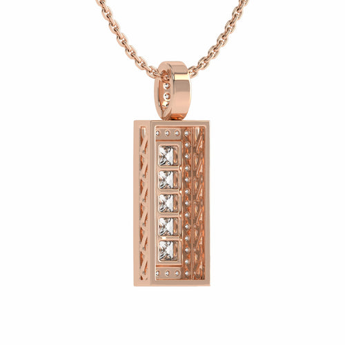 1 CT. Princess Cocktail Lab Created Diamond Vertical Bar Pendant
