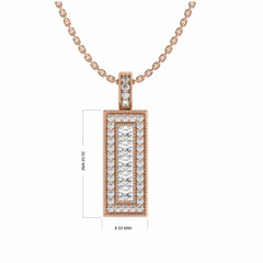 1 CT. Princess Cocktail Lab Created Diamond Vertical Bar Pendant