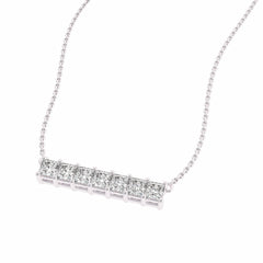 1 CT. Princess Diamond Bar Necklace