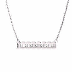 1 CT. Princess Diamond Bar Necklace