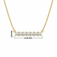 1 CT. Princess Diamond Bar Necklace