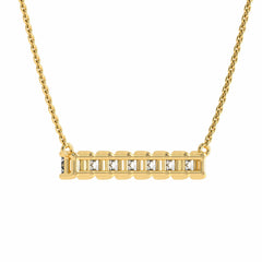 1 CT. Princess Diamond Bar Necklace