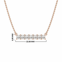 1 CT. Princess Diamond Bar Necklace