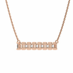 1 CT. Princess Diamond Bar Necklace