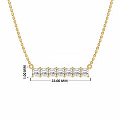 1 CT. Princess Diamond Bar Necklace