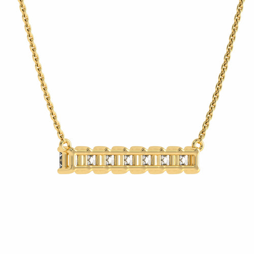 1 CT. Princess Diamond Bar Necklace