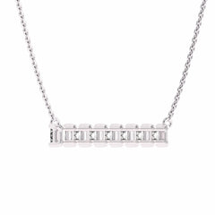 1 CT. Princess Diamond Bar Necklace