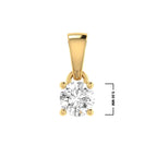 3/8 CT. Classic Solitaire Round Lab-created Diamond Pendant
