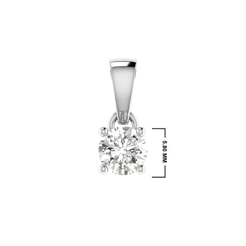 3/4 CT. Classic Solitaire Round Lab-created Diamond Pendant