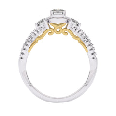 3/4 CT Infinity Twist Three Stone Lab Created Diamond Engagement Ring