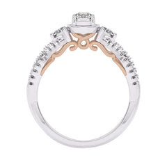 3/4 CT Infinity Twist Three Stone Lab Created Diamond Engagement Ring