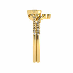 5/8 CT Vintage Lab Created Diamond Bridal Set