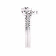 5/8 CT Vintage Lab Created Diamond Bridal Set