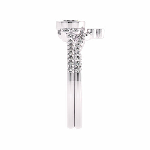 5/8 CT Vintage Lab Created Diamond Bridal Set