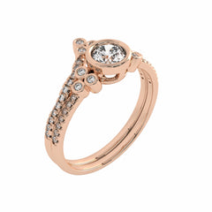 5/8 CT Vintage Lab Created Diamond Bridal Set