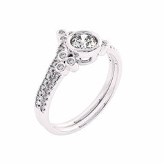 5/8 CT Vintage Lab Created Diamond Bridal Set