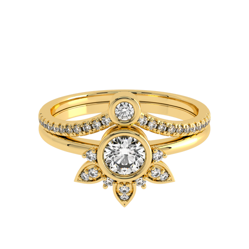 1/2 CT Vintage Lab Created Diamond Bridal Set