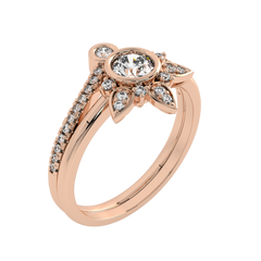 1/2 CT Vintage Lab Created Diamond Bridal Set