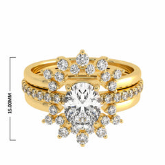 1 1/4 CT Lab Created Diamond Minimalist Bridal set