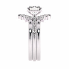 1 1/4 CT Lab Created Diamond Minimalist Bridal set