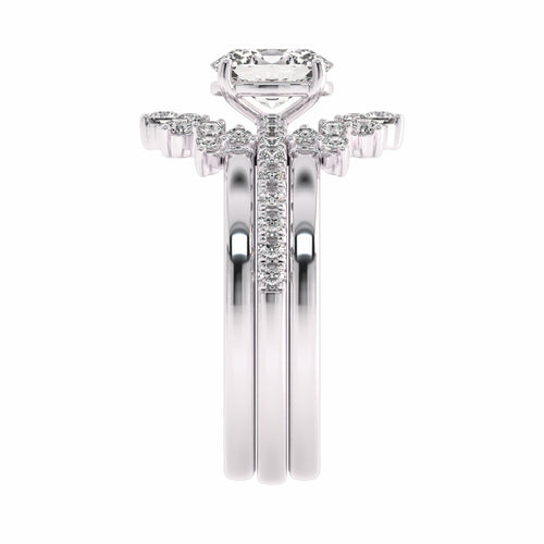 1 1/4 CT Lab Created Diamond Minimalist Bridal set