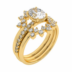 1 1/4 CT Lab Created Diamond Minimalist Bridal set