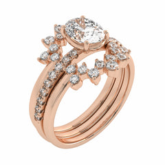 1 1/4 CT Lab Created Diamond Minimalist Bridal set