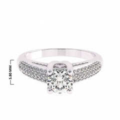 7/8 CT. Classic Pave Two Tone Engagement Ring